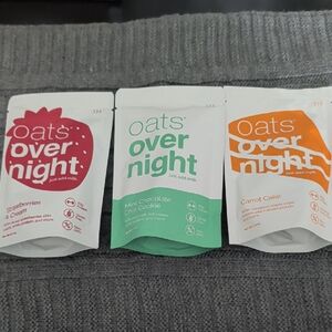 Oats Overnight - Strawberries & Cream, MINT Chocolate Chip Cookie, Carrot Cake